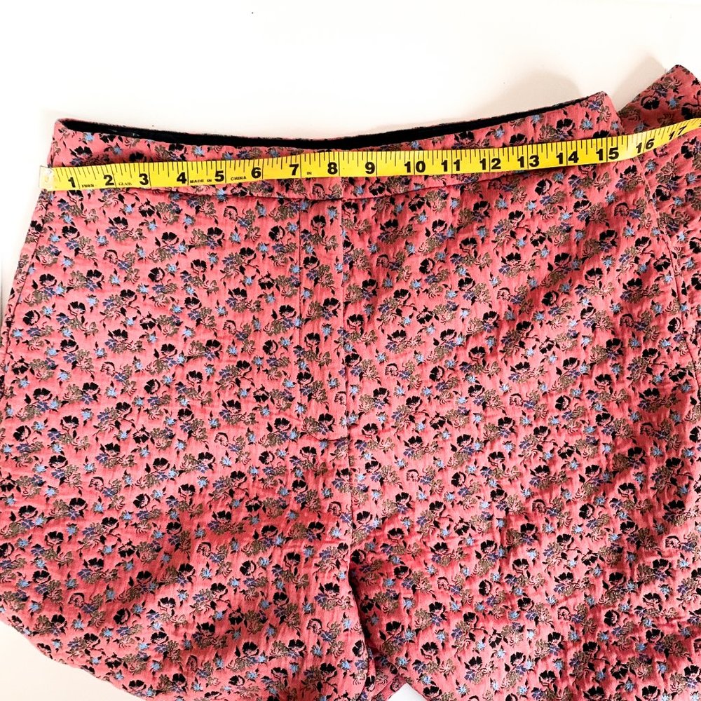 topshop pink floral print straight leg pants sz 8 - Picture 2 of 6